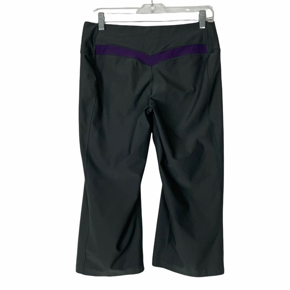 Nike Dri Fit Charcoal Gray Capri with Purple Accent - Picture 2 of 6